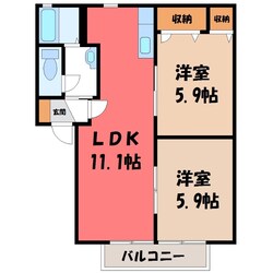 ハイツ・ルミエール Bの物件間取画像